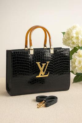 Lv Hand Bag Crocodile Material